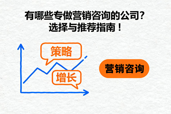 有哪些專做營銷咨詢的公司？選擇與推薦指南！
